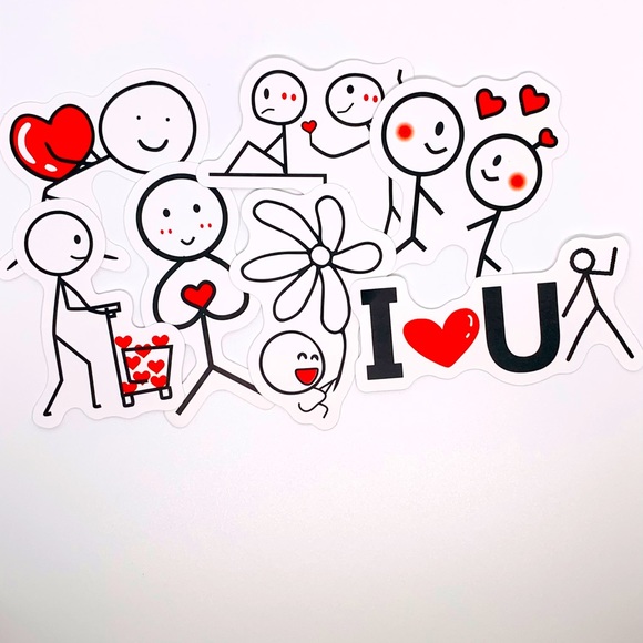 Stick figure Love charm set 1 - Picture 3 of 3